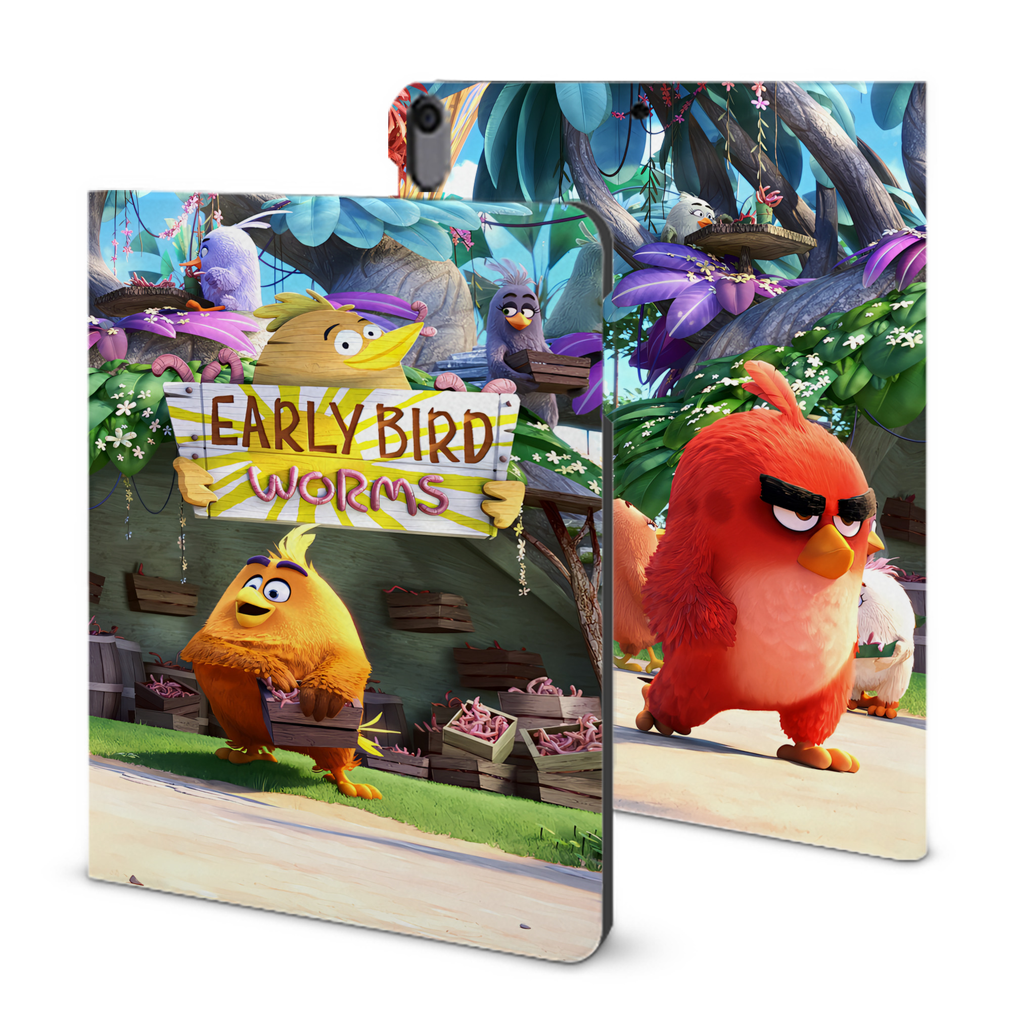 （画像用） Angry Birds アングリーバード IPad ケース ブック型 PUレザー TPU 耐衝撃 軽量 薄型 ペン収納なし 全面保護 IPad 各モデル対応